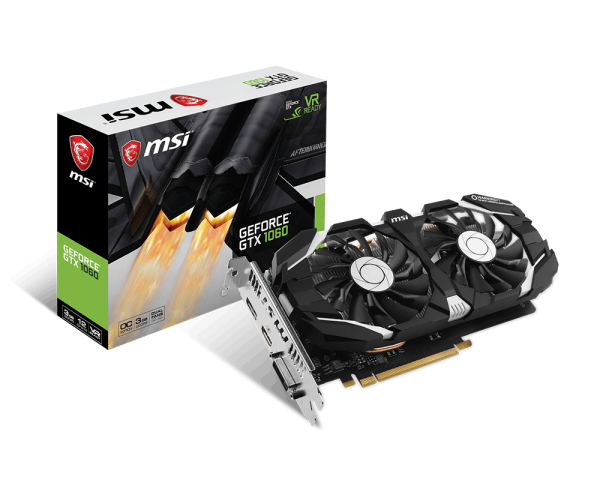 VGA MSI NVIDIA&#174; GeForce&#174; GTX 1060 3GB GDDR5 (GTX 1060 3GT OC V2) 518EL